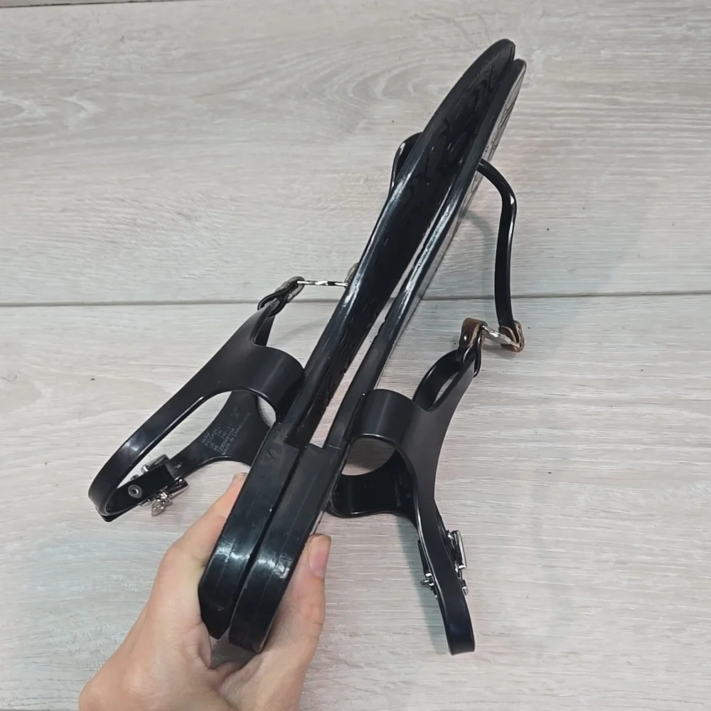 Coach Piccadilly Jelly Hard Rubber Women's Sandals Thong Slide Beach Shoes Sz 8B - Picture 6 of 11